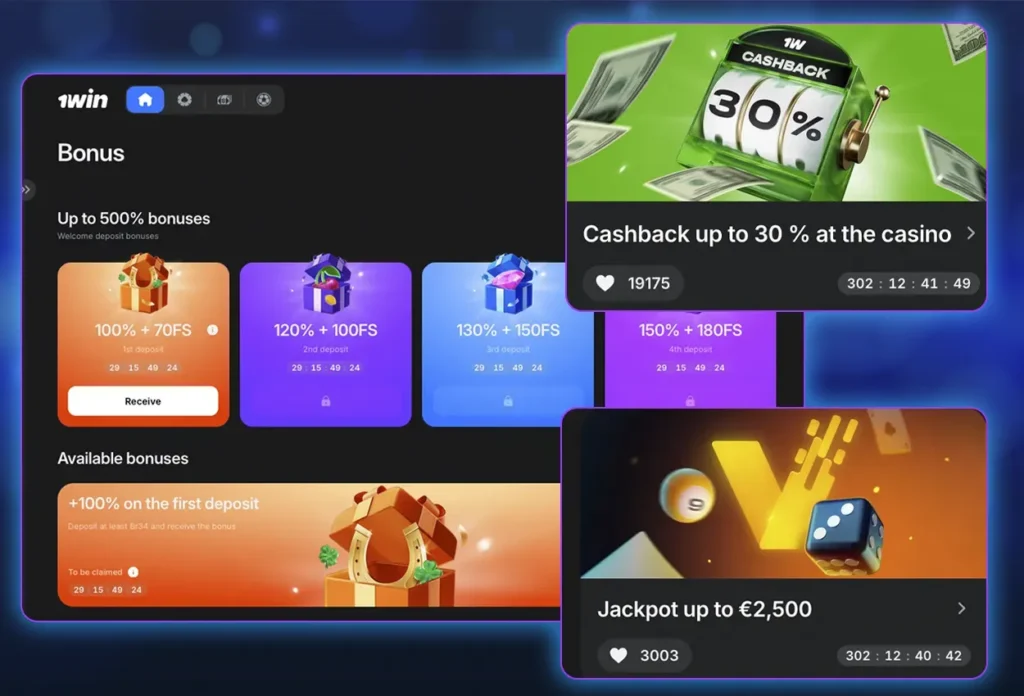 1win Casino Bonuses